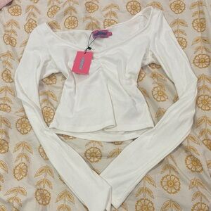 Edikted new with tags White Long Sleeve Top